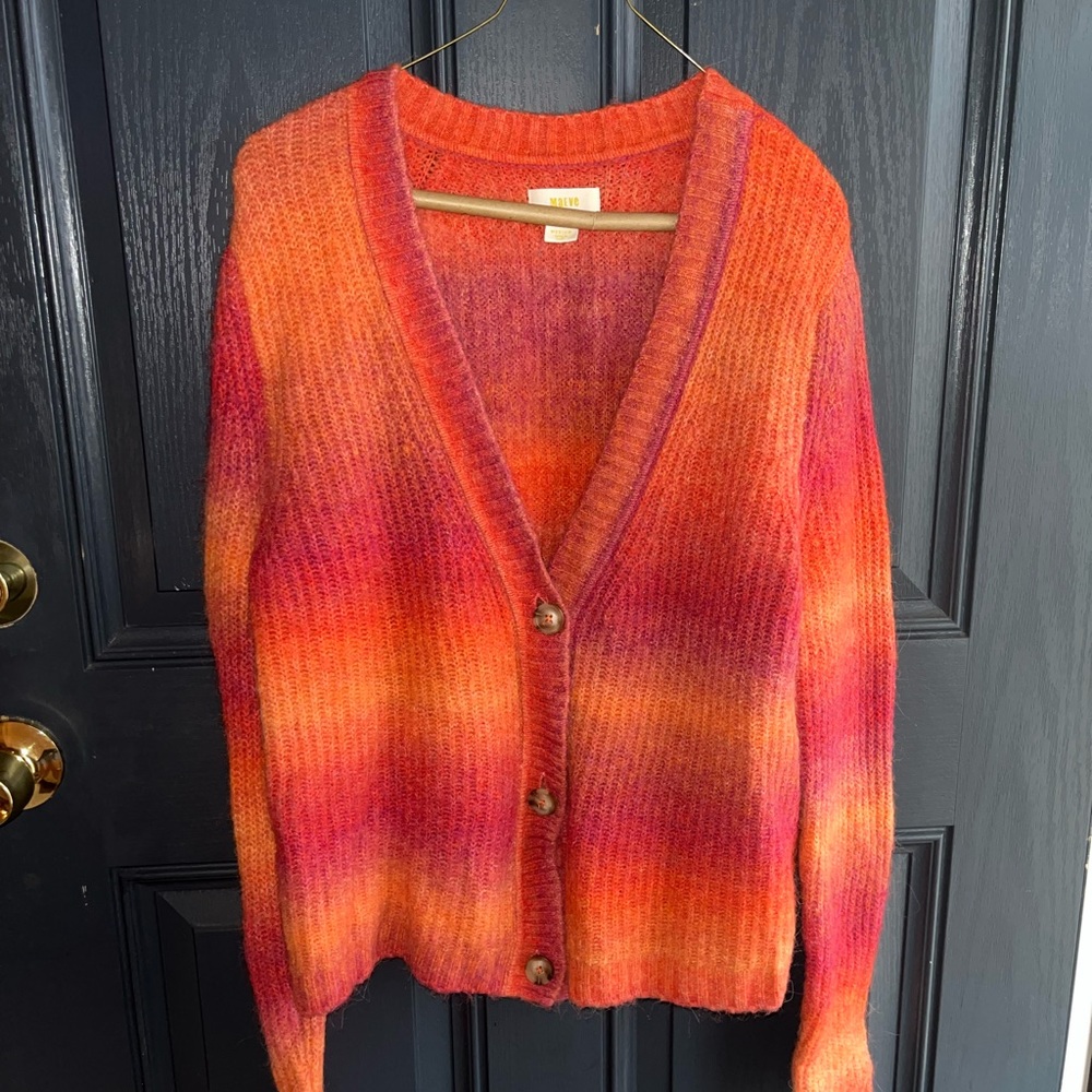 Anthropologie Orange and Pink Cardigan